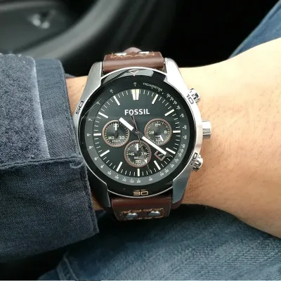 Fossil Coachman Chronograph Brown Leather Watch
